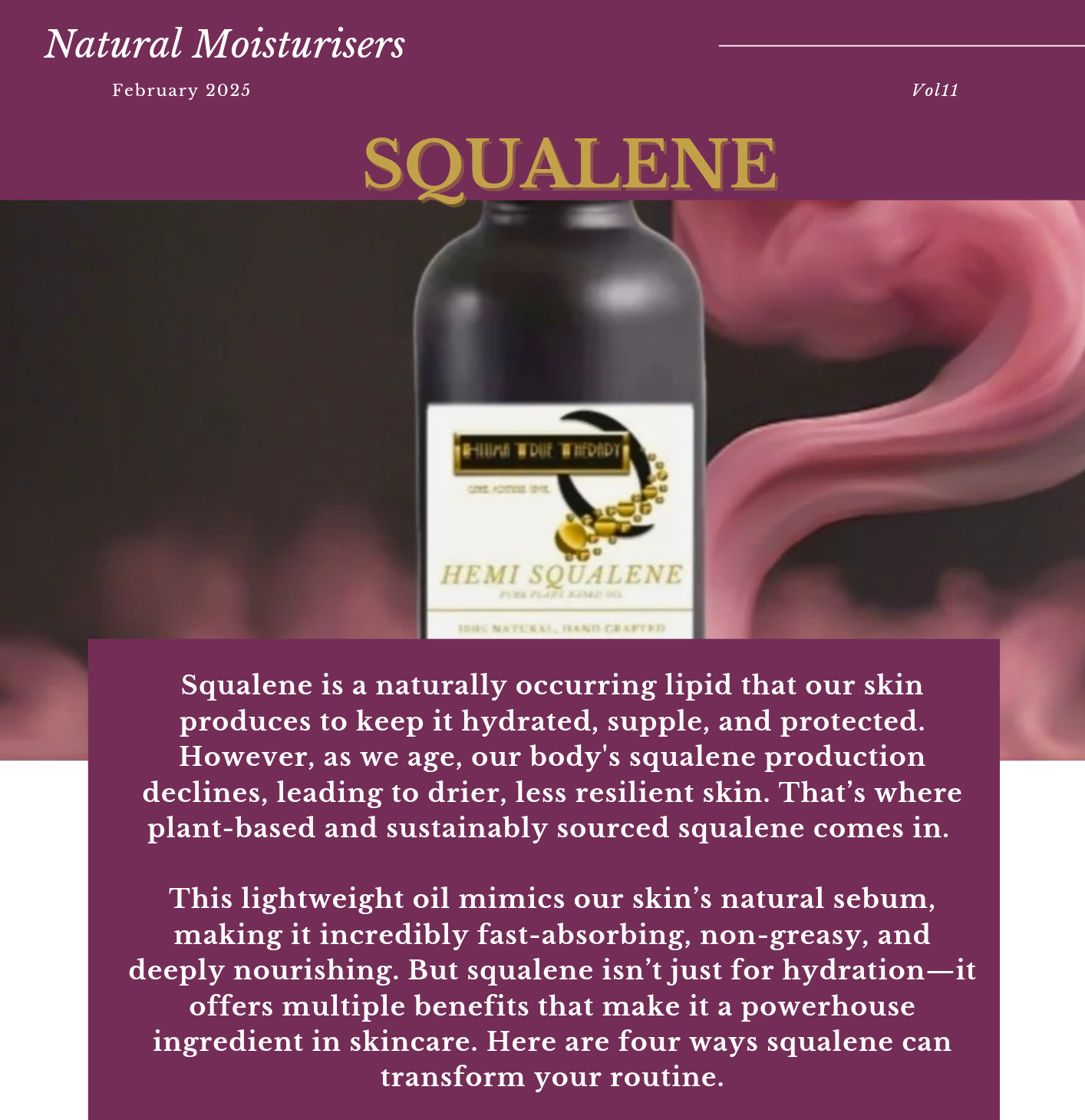 Natural Moisturisers